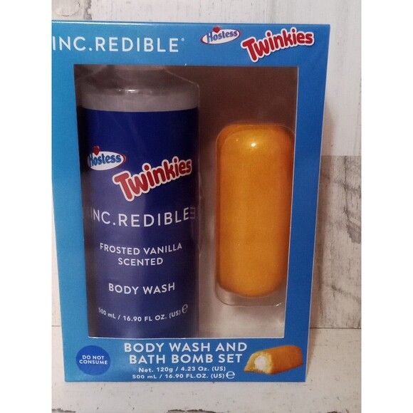 Twinkie‎ Body Wash And Bath Bomb Set New In The Box Frosted Vanilla Scented - Picture 1 of 9